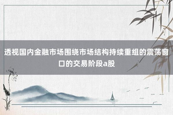 透视国内金融市场围绕市场结构持续重组的震荡窗口的交易阶段a股