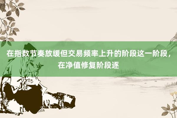 在指数节奏放缓但交易频率上升的阶段这一阶段，在净值修复阶段逐