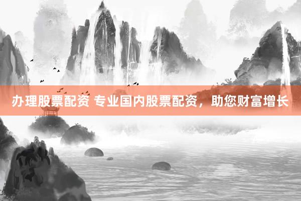 办理股票配资 专业国内股票配资,助您财富增长