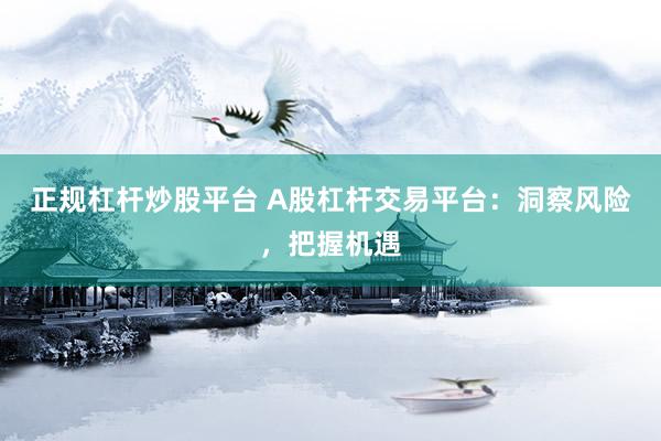正规杠杆炒股平台 A股杠杆交易平台:洞察风险,把握机遇