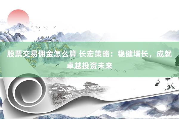 股票交易佣金怎么算 长宏策略：稳健增长，成就卓越投资未来