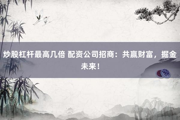 炒股杠杆最高几倍 配资公司招商：共赢财富，掘金未来！