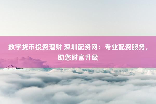 数字货币投资理财 深圳配资网：专业配资服务，助您财富升级